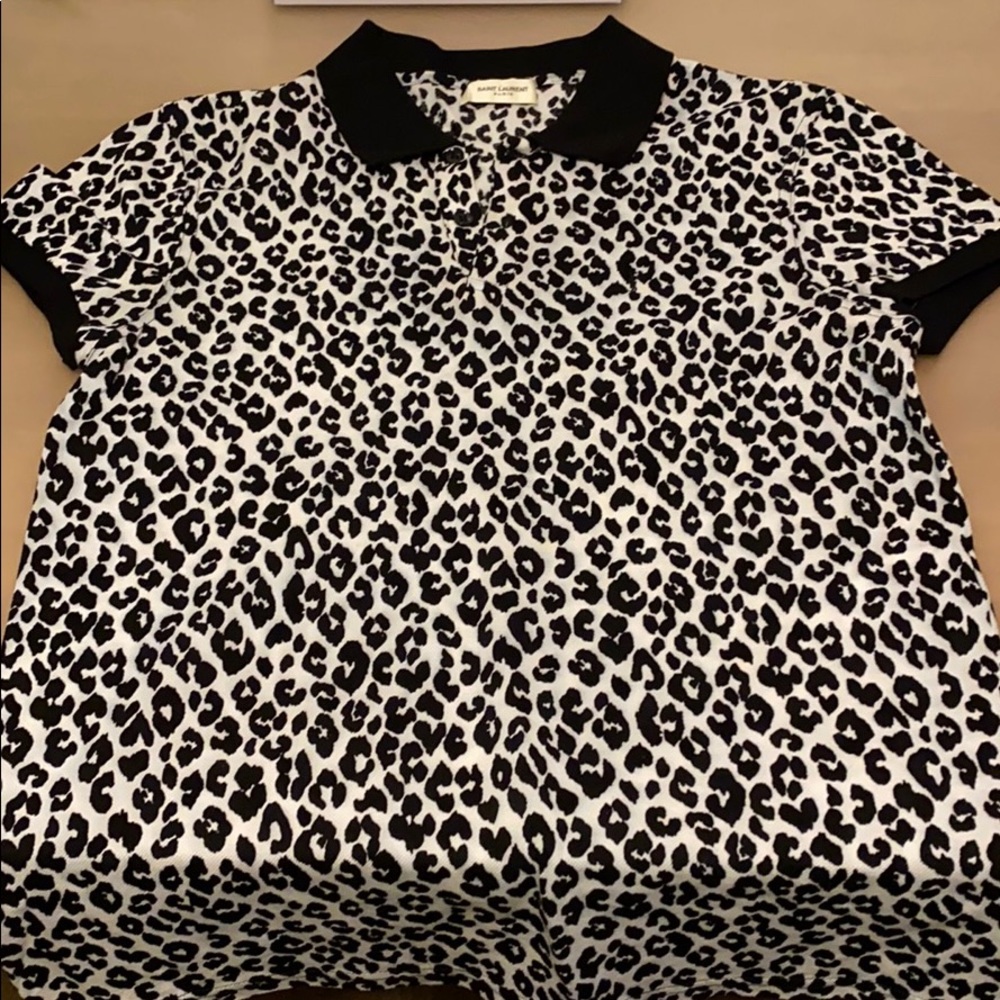 Saint Laurent Small Zebra Print Polo